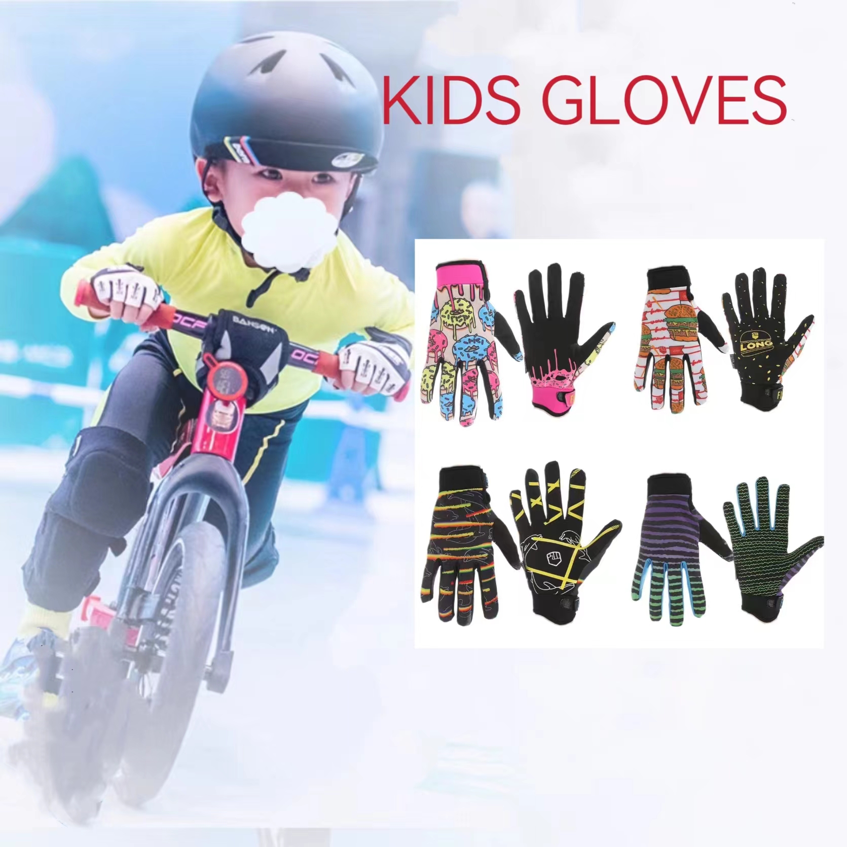 Mountain Biking Competition - fistplast kid Cute doughnut wear protection,