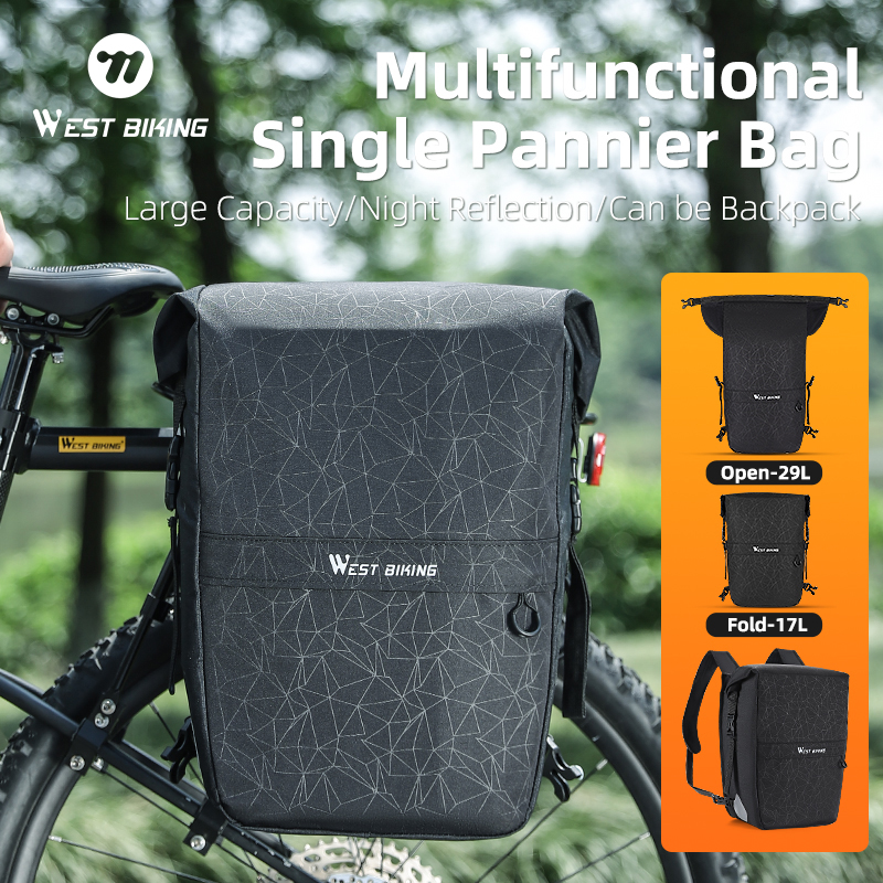 Mountain Biking Rucksack - WEST BIKING 17-29L Bicycle Pannier Bag