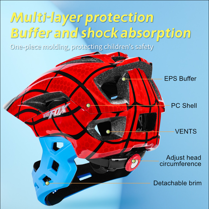 BATFOX bicycle helmet for chil – Mountain Biking Helmet Kids recenzja i cena